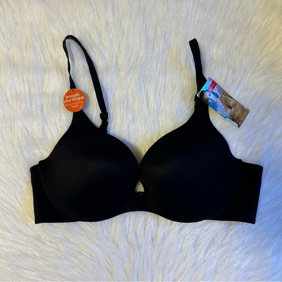 Berlei Barely There Bra Womens Size 34C Black Underwire Push Up Soft Smooth - Picture 1 of 6